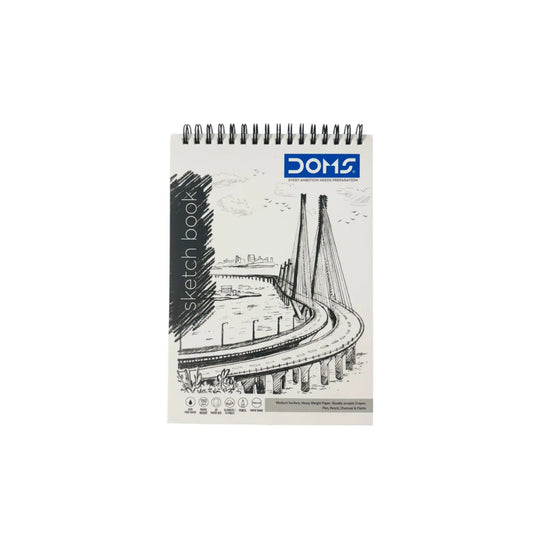 DOMS A5 Sketch Book 36 Sheets/ 72 Pages For Artists 150 GSM Paper Pack of 1 Size 21x15cm SS Creation Books
